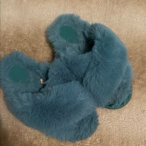 Fuzzy Blue Slippers
